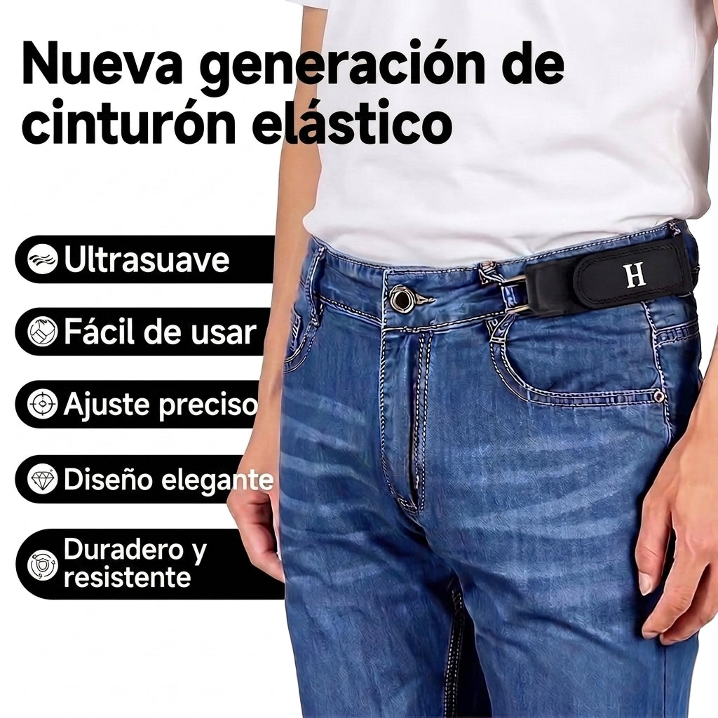 Cinturón elástico sin hebilla de ultra confort