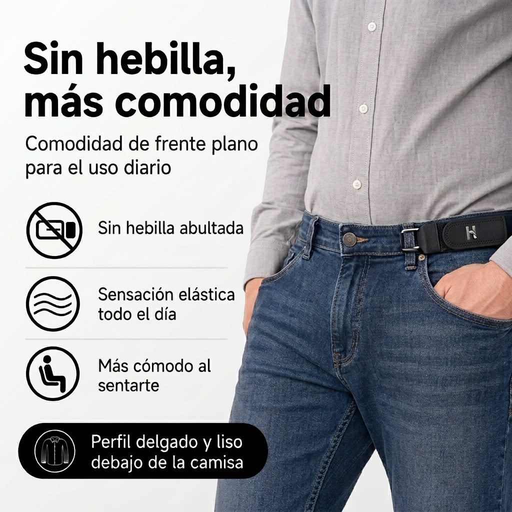 Cinturón elástico sin hebilla de ultra confort